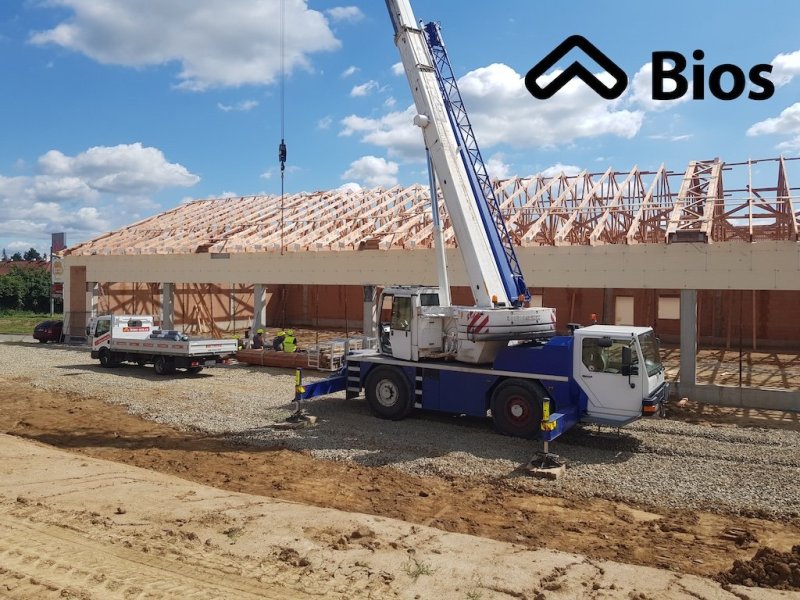 Velkorozponové vazníky - supermarket